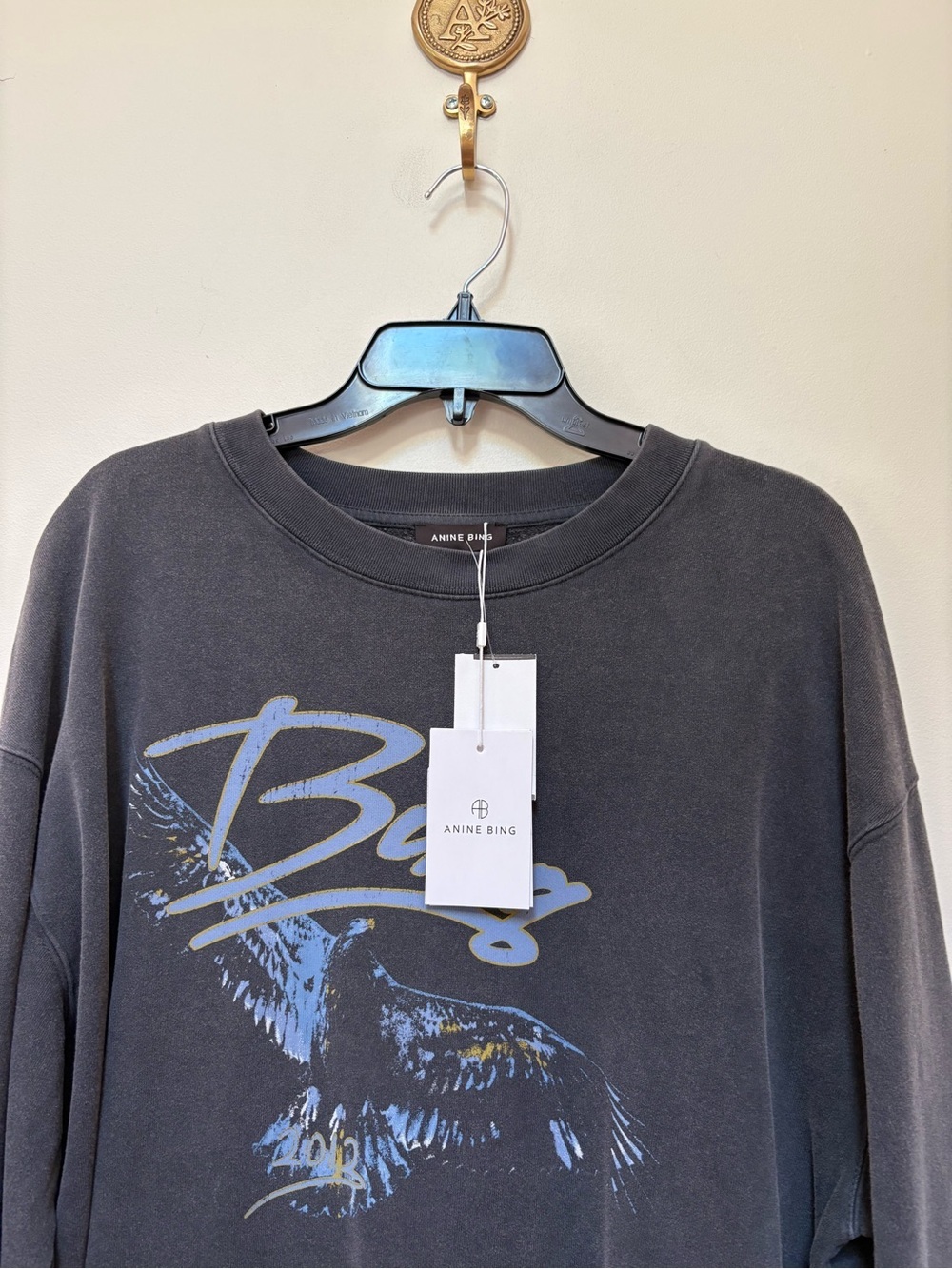 NWT ANINE BING Spencer Logo Sweatshirt Size XL - Picture 5 of 15